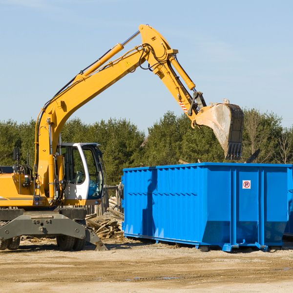 can i choose the location where the residential dumpster will be placed in German Valley